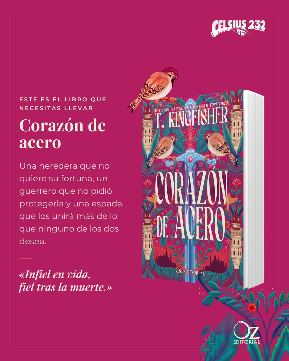 Oz_Editorial's tweet photo. La maravillosa T. Kingfisher @UrsulaV, autora de "Corazón de acero", es una de las invitadas al #festivalcelsius y estos son los horarios de sus actividades 📚

ENCUENTRO CON T. KINGFISHER

⏲️ Miércoles 15 de julio - 17:00h
📌 Auditorio de la Casa de la Cultura

#OzEditorial https://t.co/KuRK1jj6dh