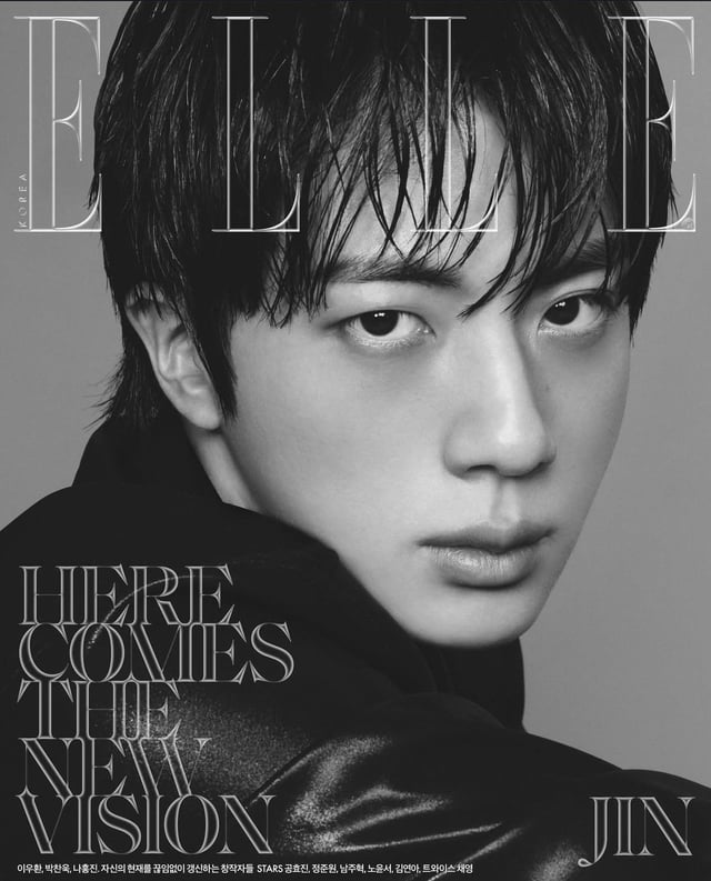 viraltakes's tweet photo. BTS Jin stuns in collaboration with Gucci for Elle Korea August 2026 issue. https://t.co/mRe5osN6fG