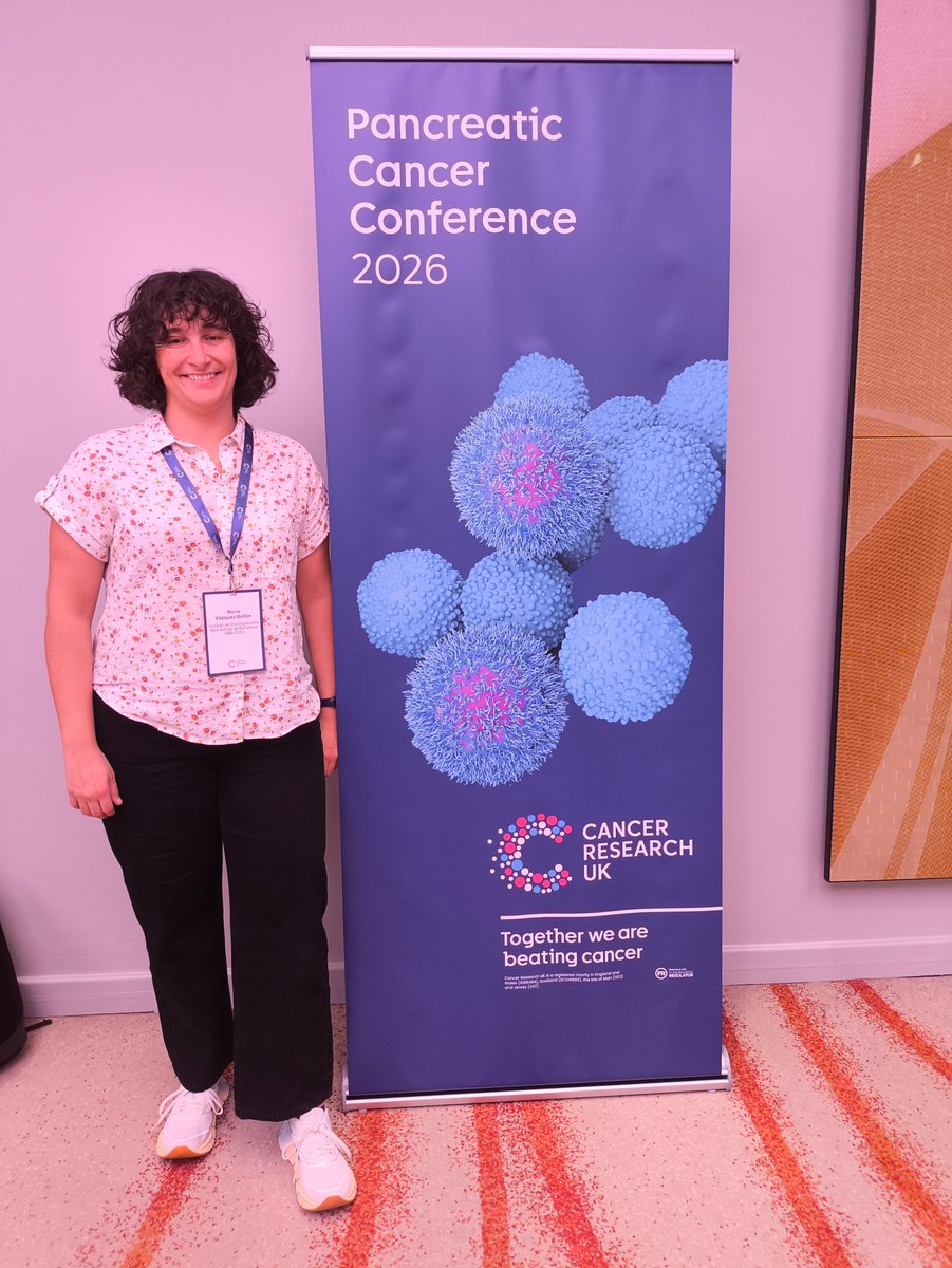 nuriavazquezbe's tweet photo. Great to attend the @CRUKresearch #PancreaticCancerConference2026 in London & present our work on the novel role of PARP2 in PDAC (Poster 111). Thanks to everyone who stopped by the poster and for the great discussions! Looking forward to future advances in the field👏#PanConf26 https://t.co/7BPZf863dA