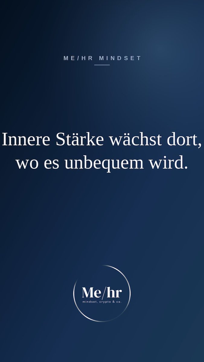 masteringweb3's tweet photo. 🔥 Nicht das Leben macht dich stärker. Deine Haltung dazu tut es.
»Wenn man alles, was einem begegnet, als Möglichkeit zu innerem Wachstum ansieht, gewinnt man innere Stärke.« – Jetsün Milarepa
Jeder Rückschlag trägt eine Lektion. Jedes Nein bringt dich näher an dein Ja. Jede schwere Phase formt den Menschen, der du wirst.
Stärke fällt nicht vom Himmel. Sie wächst genau dort, wo es unbequem wird.
Ich hab lange gedacht, ich müsste warten, bis die Umstände passen. Falsch. Die Umstände passen nie. Gewachsen bin ich immer dann, wenn ich das genommen habe, was gerade da war – und was draus gemacht habe.
Das, was dich heute nervt, kann morgen dein Fundament sein. Du entscheidest, wie du hinschaust.
Was war zuletzt deine härteste Lektion – und was hat sie dir gegeben? Schreib es in die Kommentare. 👇
Matthias – me/hr Akademie
#mehrmindset #meinweg #mehrakademie #innerestärke #wachstum #haltung