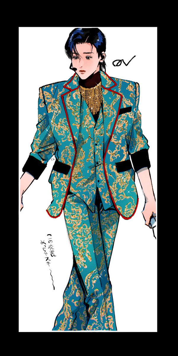 snomitsushio's tweet photo. 新衣装やっと描けた喜び
インナー赤なのに何故か黒になってる笑
模様は複雑すぎるので適当です
赤のライン可愛い〜 https://t.co/c8FL9aR4WT