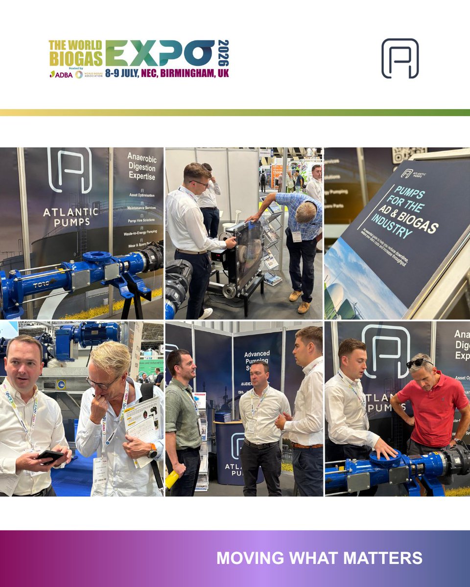 atlanticpumps's tweet photo. 📸 A look back at The World Biogas Expo 2026 in photos!
A big thank you to everyone who stopped by our stand. If you didn’t get a chance to chat with us, we’d still love to hear from you!
📞 0800 118 2500
#ADBA #anaerobicdigestion #biogas #biogasexpo #pumps #worldbiogasexpo https://t.co/Dx2Us4EE3h