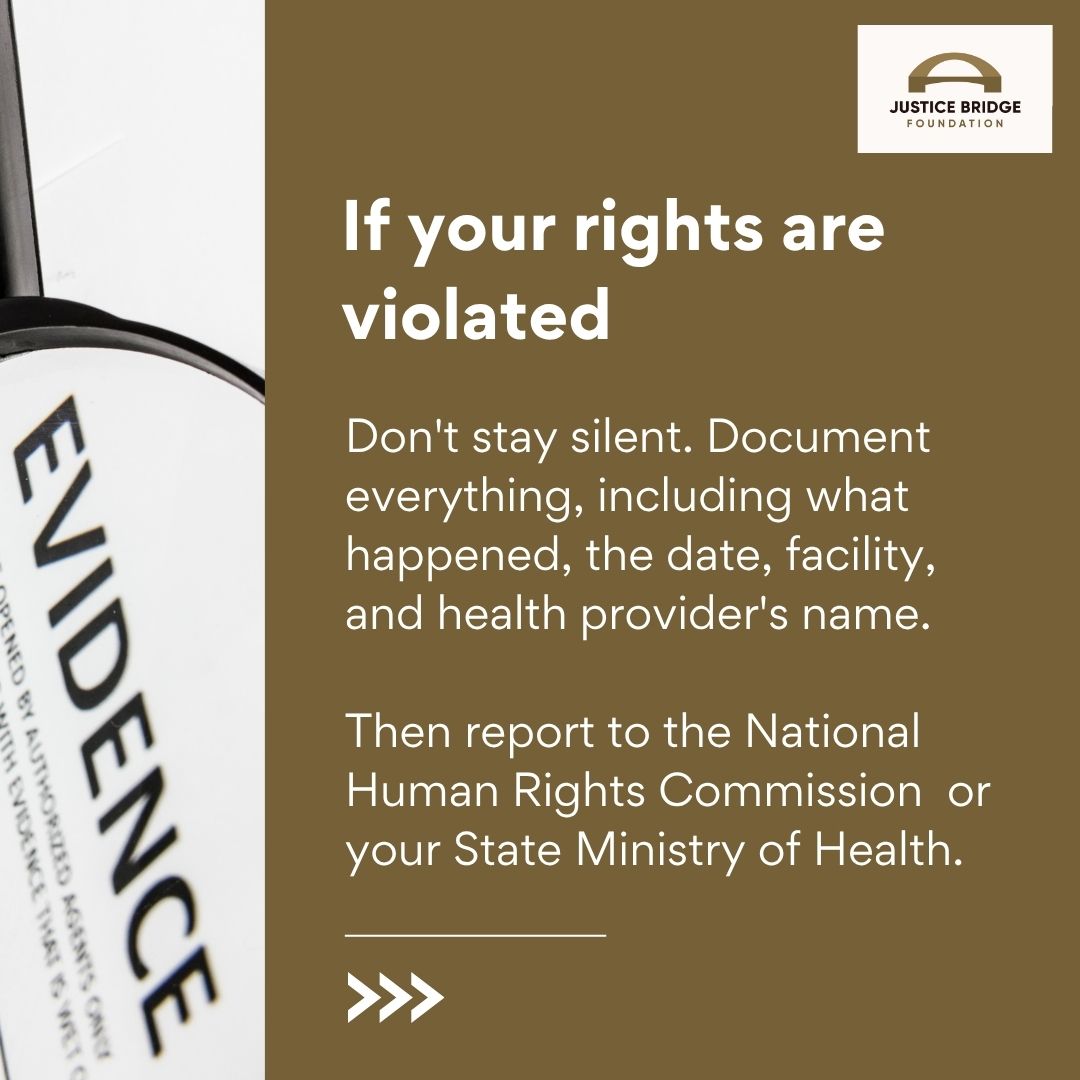 JBF_Official_'s tweet photo. In Episode 3 of our #KnowYourRights series, we explore the right to health and what you can do if you experience discrimination while seeking healthcare.

Health is a right, and respect for that right should never be conditional

#JBF #BridgeToJustice #RightToHealth #HumanRights https://t.co/V5GSlogg1g