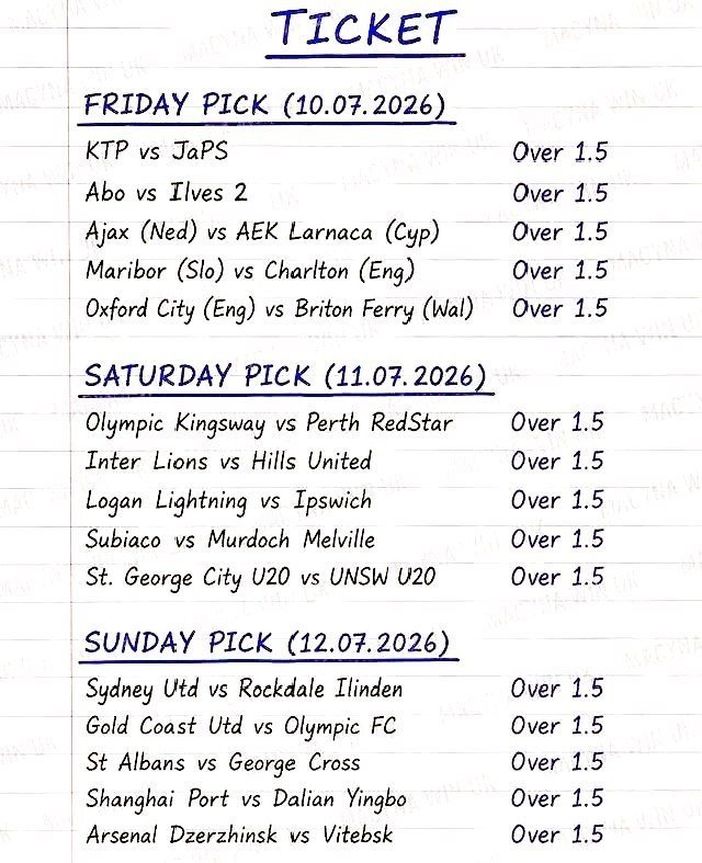 Bigmoneytips91's tweet photo. Friday to sunday

Over 1.5 picks

Sporty code: 47NLEY

Retweet &amp; play for a boooooom 💥💥 https://t.co/kuIi32XnfC