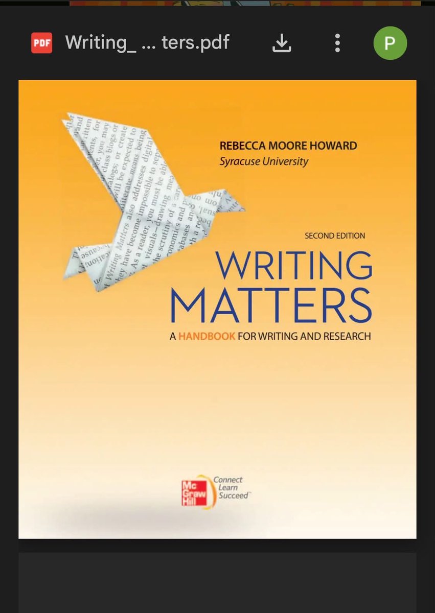 PhmLp50473513's tweet photo. WRITING MATTERS
A HANDBOOK FOR WRITING AND RESEARCH

https://t.co/NGSW21m8iS https://t.co/VD2mvDF8VI