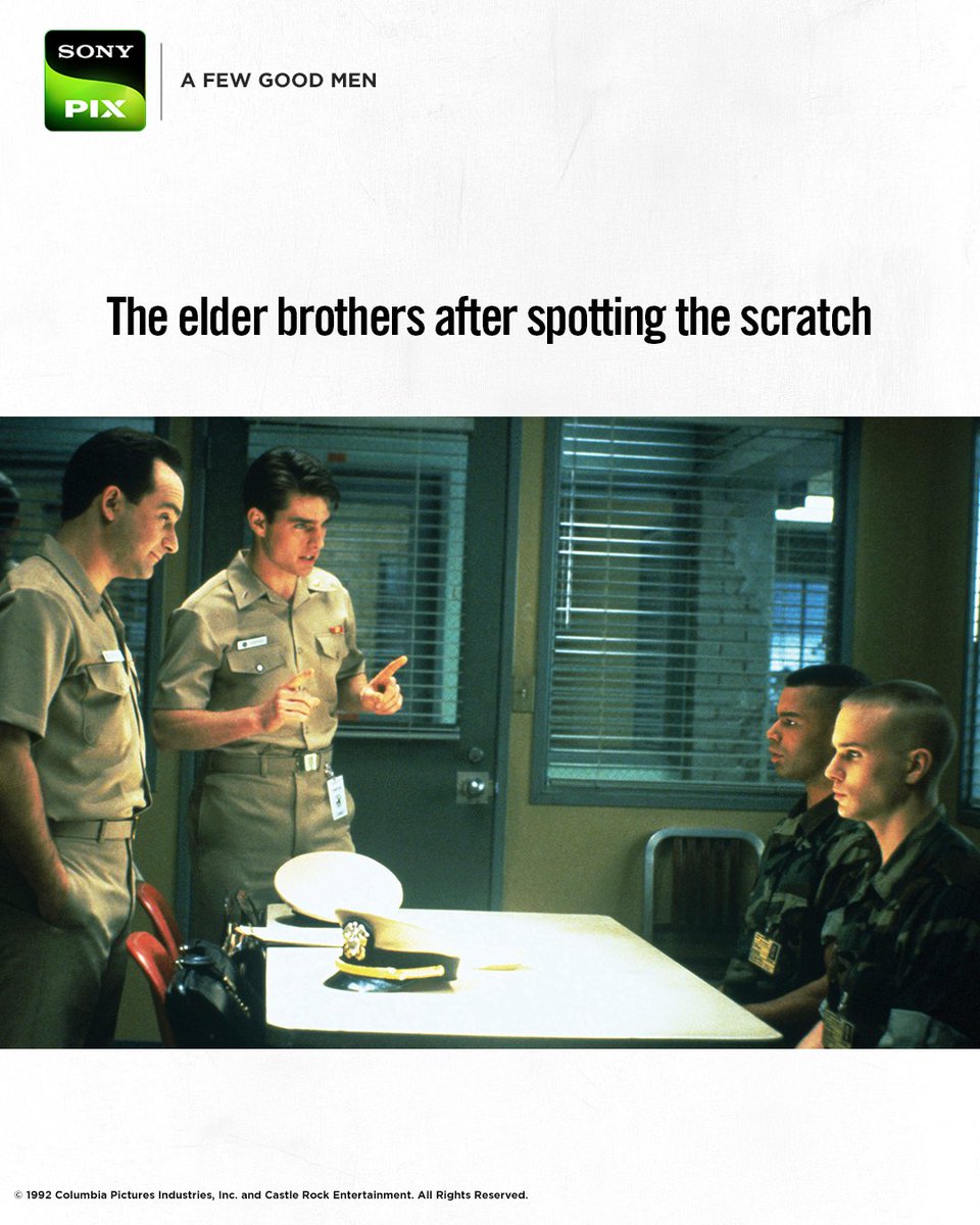 SonyPIX's tweet photo. The tension in the room is actually unreal.

Watch 'A Few good men' only on #SonyPIX
 
#Afewgoodmen #StayAmazed https://t.co/qGkxdx74V0