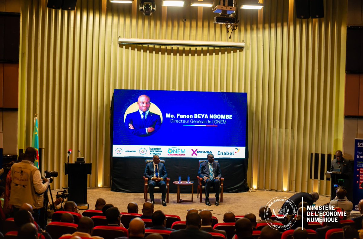 econonumerique's tweet photo. Son Excellence Augustin Kibassa Maliba, a pris part, le 9 juillet 2026 Ă Kinshasa, Ă la cĂ©rĂ©monie officielle de lancement de la plateforme numĂ©rique de lâONEM et de lâapplication MIKUBA by ONEM. (1/2)
#numerique
#ONEM
#transformationDigitale https://t.co/kEn75sZmLt