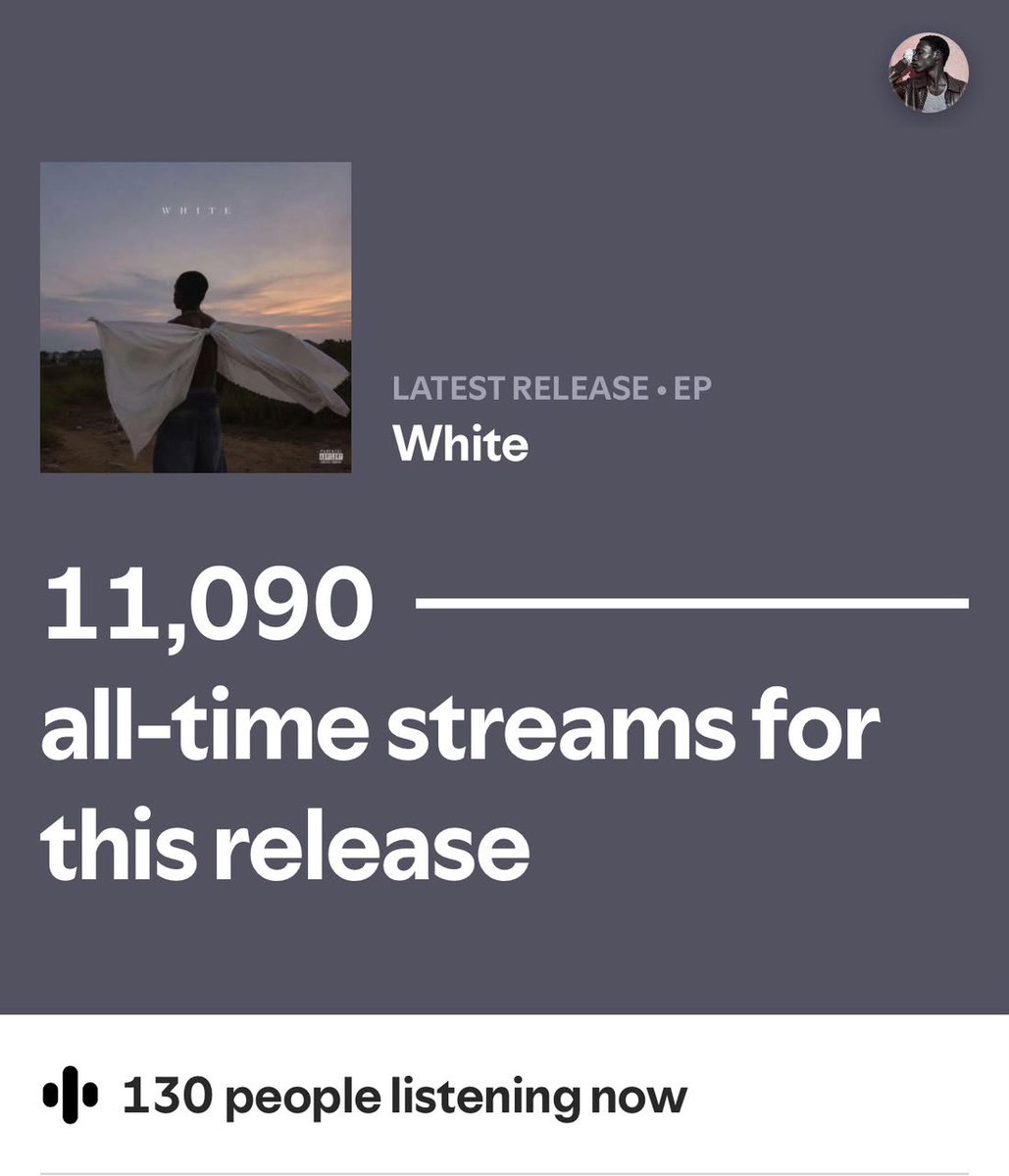 Paa3kmusic's tweet photo. woke up to 130 people listening at the same time. i never thought i’d see numbers like this attached to my music. it feels unreal. thank you all for listening and sharing. it means more than you know. 💌 https://t.co/I8ILRZ4N8k