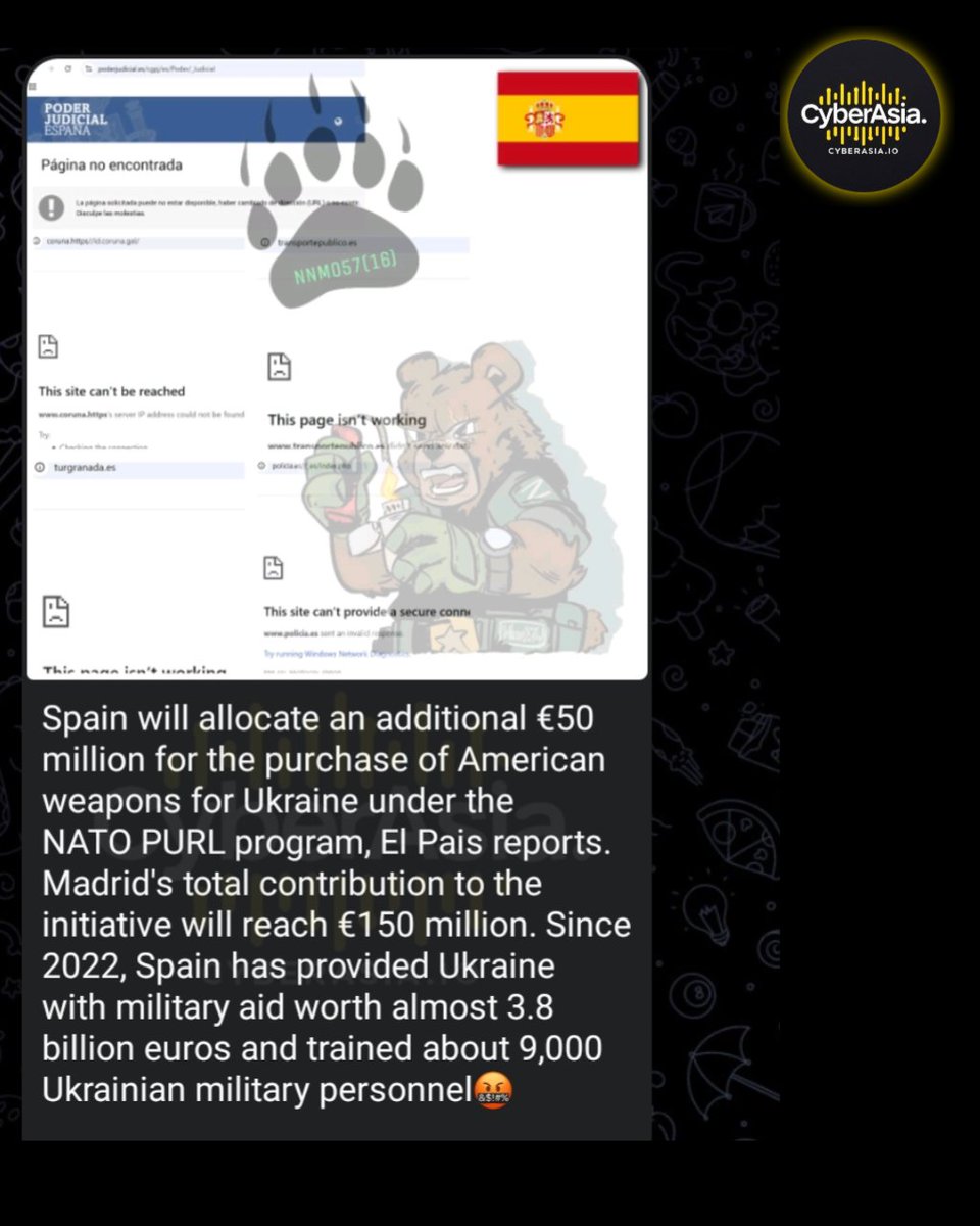 cyberasia_io's tweet photo. 🚨 Spain Alert 🇪🇸

#Russian hacktivist group #NoName057(16) has launched #DDoS (Distributed Denial of Service) attacks targeting official public service and government platforms across #Spain

#Cybersecurity #DDoSAttack #GovernmentServices https://t.co/hvIoByqvl5