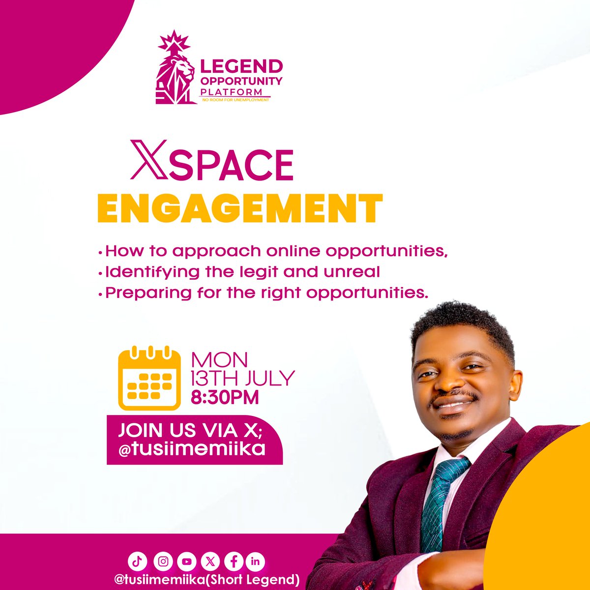 tusiimemiika's tweet photo. Set a reminder for my upcoming Space! https://t.co/RMB9rYJLXr
THIS MONDAY AT 8:30PM as I talk about the recent platform I started to connect employers and potential Employees or job seekers.
Follow our channel and group; https://t.co/YIlCORWkUI https://t.co/EuWUqXHRDZ