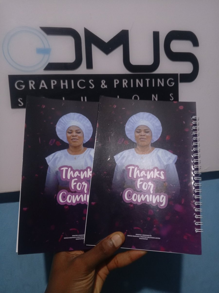odmusprints's tweet photo. ✨ Celebrating milestones with personalized excellence.
Custom-branded notepads thoughtfully designed and printed to commemorate a special investiture ceremony.

At ODMUS GRAPHICS &amp; PRINTING SOLUTIONS LIMITED, we transform your ideas into lasting memories.
Need yours? Send a DM https://t.co/Ksk1LEvvvx