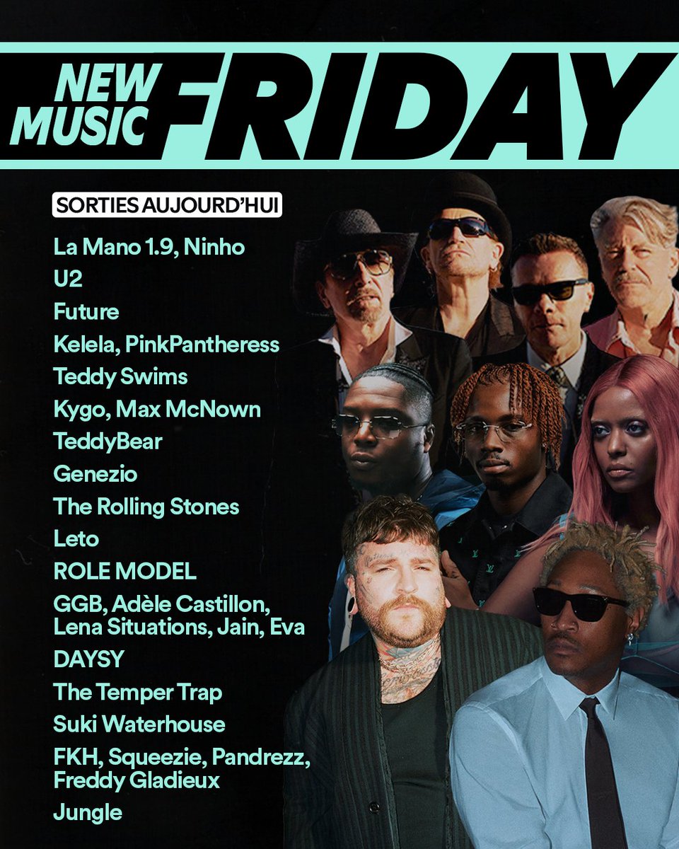 spotifyfrance's tweet photo. Vous écoutez qui en premier cette semaine ? ➡️ https://t.co/Oy4t2ubbFv

#NewMusicFridayFrance https://t.co/iLvFzHVzp4