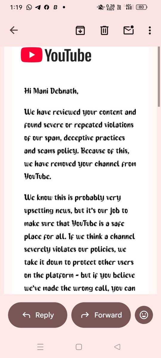Joydebdebnath69's tweet photo. Hello @TeamYouTube @YouTubeCreators
My channel has been removed by YouTube because I violated YouTube's policy. Well I agree but my question is can't I be given a chance? Please YouTube give me another chance.Give me a chance, I will definitely not disappoint you. Please Yt team https://t.co/ElBF0ULUm5