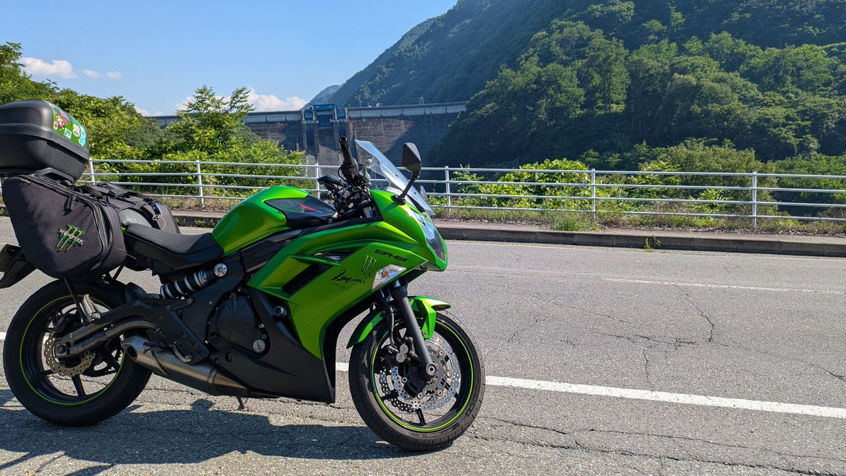tatsuroooooo1's tweet photo. 道の駅南アルプスむら長谷
美和ダム
#ツーリング
#ER6F
#ninja650 https://t.co/MfACs5qZqr