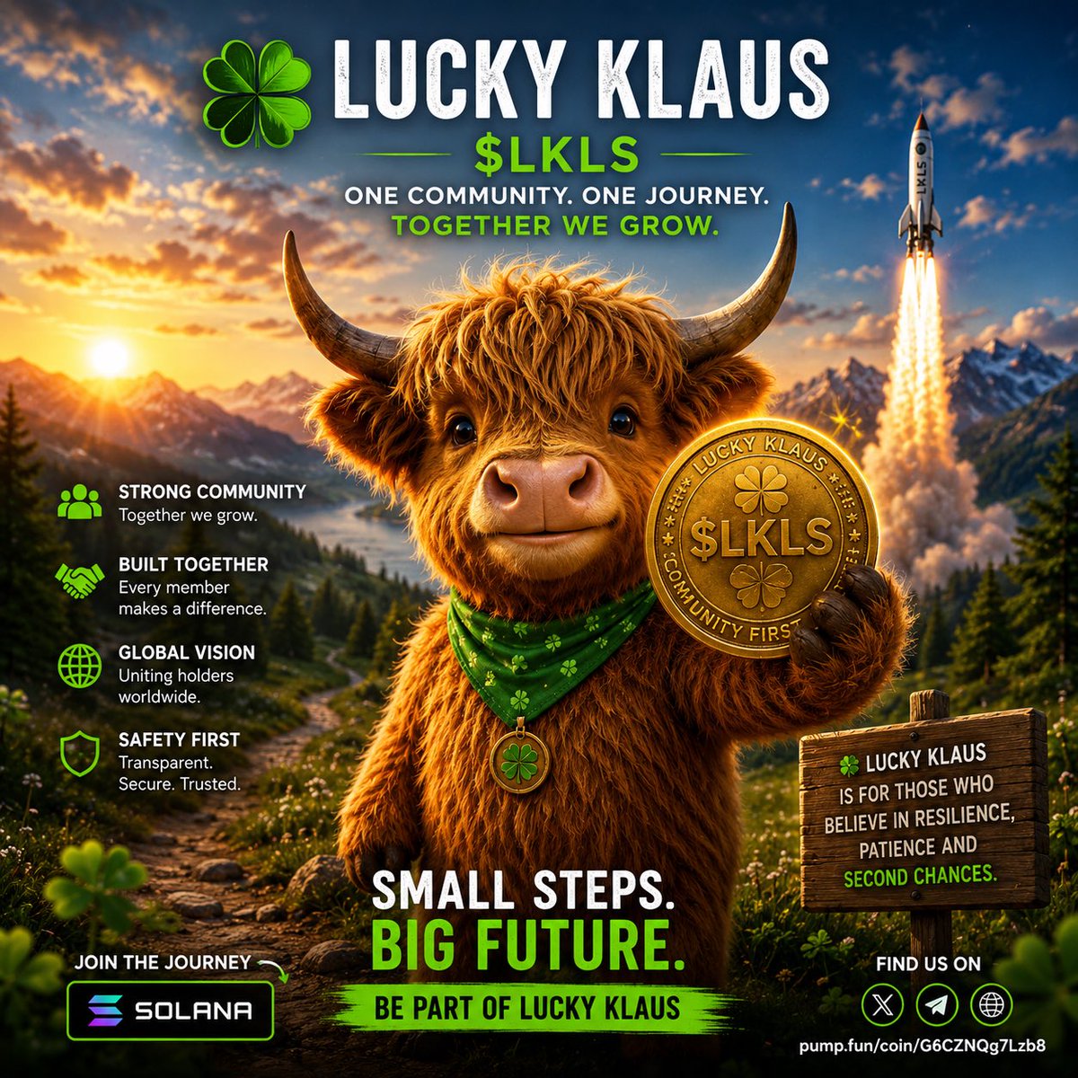 SchleusserKlaus's tweet photo. 🍀 Every great journey starts with one step.

Lucky Klaus ($LKLS)

Small steps. Strong community.

🚀 Join us.

#LKLS #Solana https://t.co/51xzyK8sfx