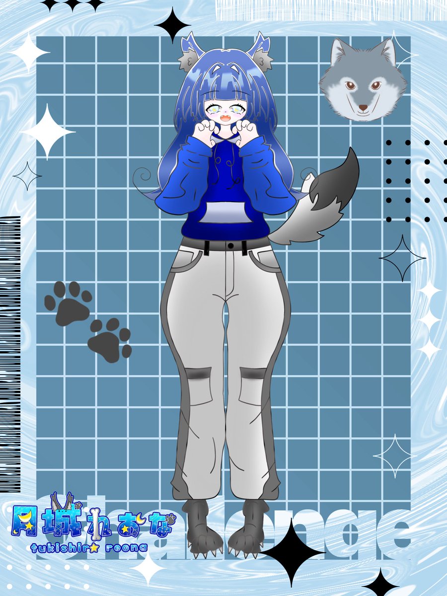 ReoNyatm's tweet photo. #立ち絵公開チャレンジ達成

皆さんの応援のおかげで立ち絵公開チャレンジを達成できました！

ありがとうございます。

改めまして、月城れおなです🌙🐺

「君の『ただいま』を待つ狼姫」です

ほっとできる居場所を目指します🍀

よろしくお願いします💙

#IRIAM準備中
#IRIAMライバーさんと繋がり https://t.co/6UhxGeJoUK