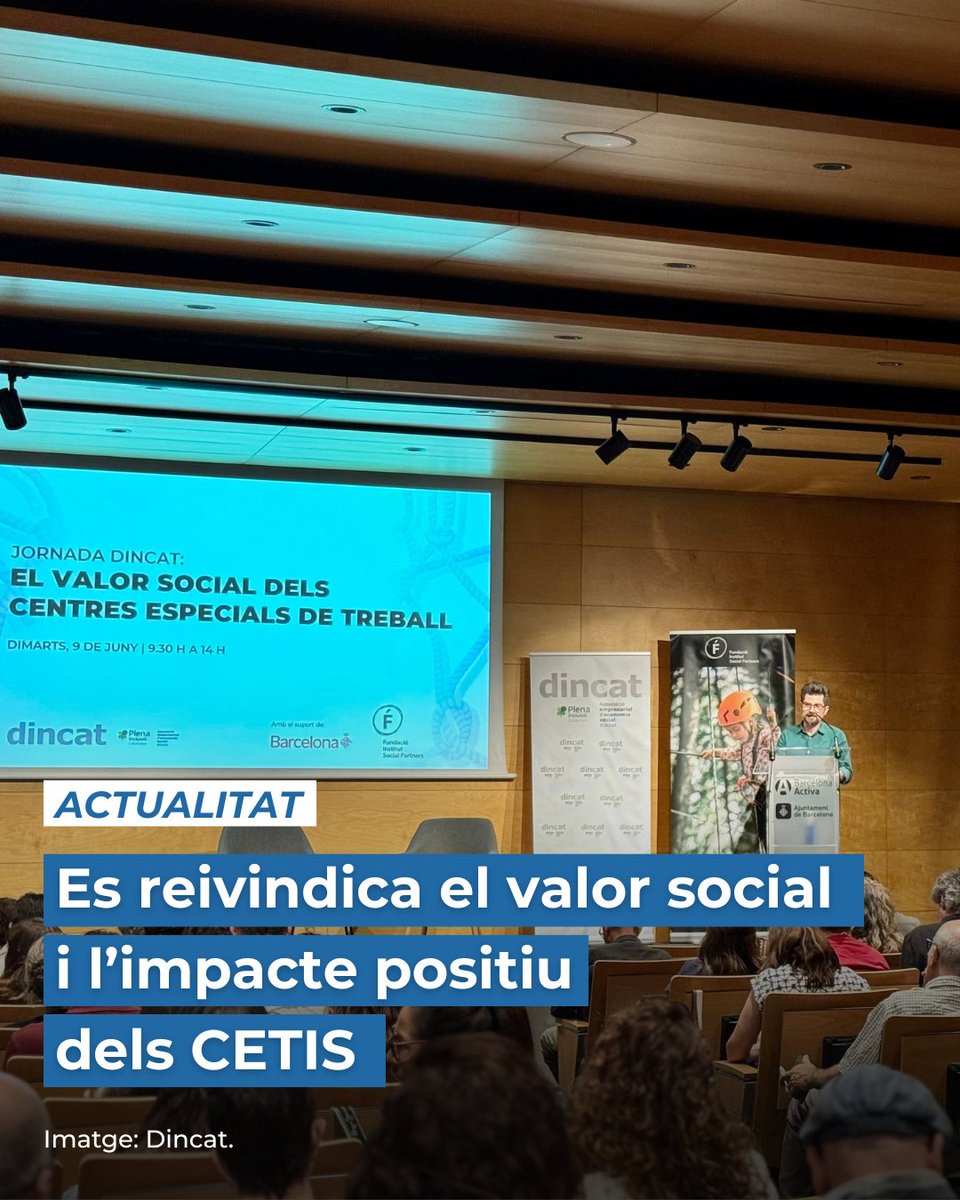 Taula3sector's tweet photo. 📢 @_dincat reivindica el valor social i l’impacte positiu dels Centres Especials de Treball (CETIS).

🔴 El sector demana més coneixement i reconeixement per preservar milers de llocs de feina de persones amb discapacitat i especials dificultats.

Mésℹ: https://t.co/a2C0rkmKdB https://t.co/go6Vc98xLe