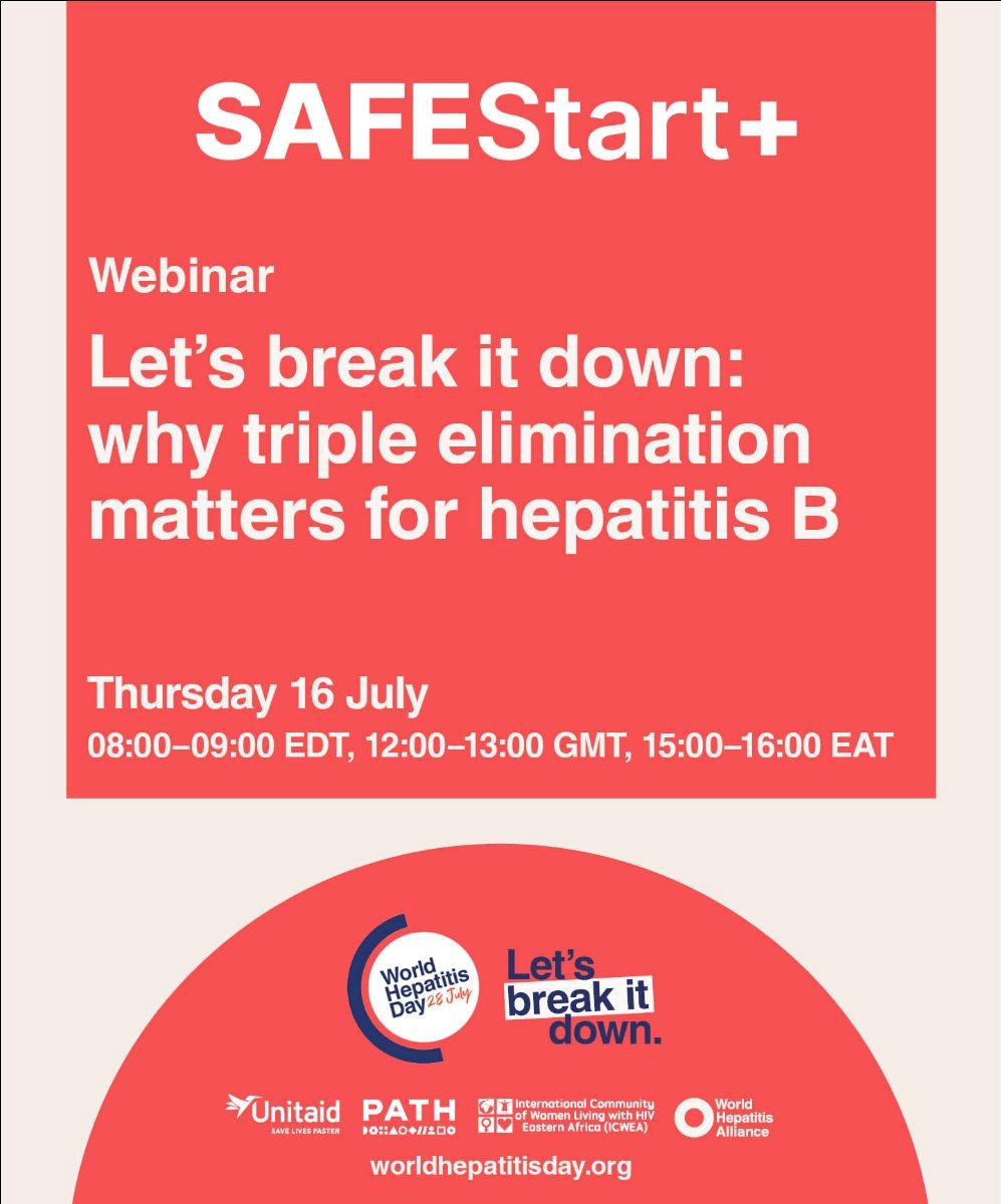 Hep_Alliance's tweet photo. Eliminating the vertical transmission of HIV, syphilis and hepatitis B has the potential to save the lives of millions of mothers and newborns. Despite this, global progress has stalled and responses are inequitable – leaving women living with hepatitis B behind due to siloed programmes and fragmented funding.

Our second #WorldHepatitisDay webinar will be presented by SAFEStart+, a four-year project with funding from @UNITAID, led by @PATHtweets and project co-leads @ICWEastAfrica
and WHA.

Join Let's break it down: why triple elimination matters for hepatitis B to examine the integral role of triple elimination in reaching hepatitis elimination targets by 2030.

Register: https://t.co/mP7CDZXuNl