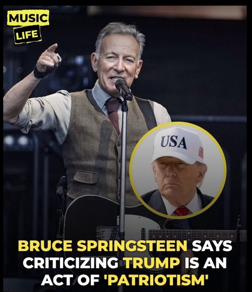 kangaroos991's tweet photo. If the 'Boss' says 'criticising' Trump is an
'Act' of #patriotism, then about 70% of
Americans are doing it already, right? 

Raise a ✋ if you think citizens in a 'free'
country should feel safe exercising their 
'rights' to #FreeSpeech?🙋‍♂️

#ProtectFreeSpeech #VoteBlue26 💙 https://t.co/DpYyat92Is