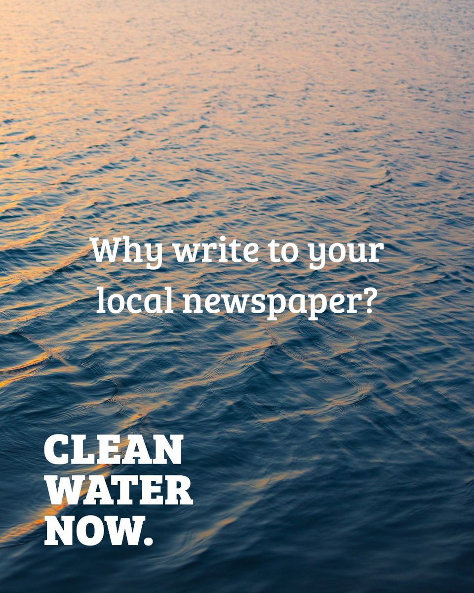 WCL_News's tweet photo. Stand up for rivers, lakes and seas 🌊
Want Government to do more to restore and protect them?
Write a letter to your local newspaper and support #CleanWaterNow.
Letters reach large audiences, are often seen by MPs' offices, help show public support for change, and increases momentum!
We’ve designed an easy-to-use online tool to make contacting your local newspaper quick and simple.
Make your voice heard today and demand Clean Water Now💧
https://t.co/KesXI7fm4j