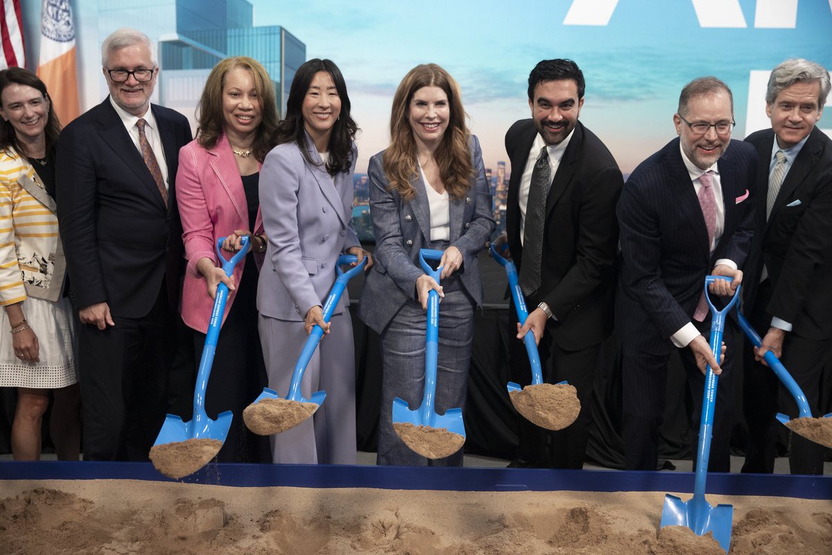 Mighty__News's tweet photo. The groundbreaking ceremony for 2 World Trade Center was held on July 9, 2026, marking the official start of construction on the final office tower at the rebuilt World Trade Center site. The project had been delayed for years before moving forward after American Express agreed to become the building’s anchor tenant.  

Key details:

The new tower will be 55 stories tall and rise about 1,226 feet (374 meters).
It will serve as American Express’s new global headquarters, with nearly 2 million square feet of office space.
The building is being developed by Silverstein Properties and designed by Foster + Partners.
Officials said the project is expected to create more than 3,200 construction jobs and eventually house around 10,000 workers once complete.
The tower is expected to open in 2031, completing the commercial redevelopment of the World Trade Center campus nearly 25 years after the September 11 attacks.  

The ceremony included city officials, the American Express leadership, and construction workers. Speakers described the project as both an economic investment and a symbolic milestone, representing the final major office tower to rise at Ground Zero.

#nyc #worldtradecenter #todaynews #news #ground #braking