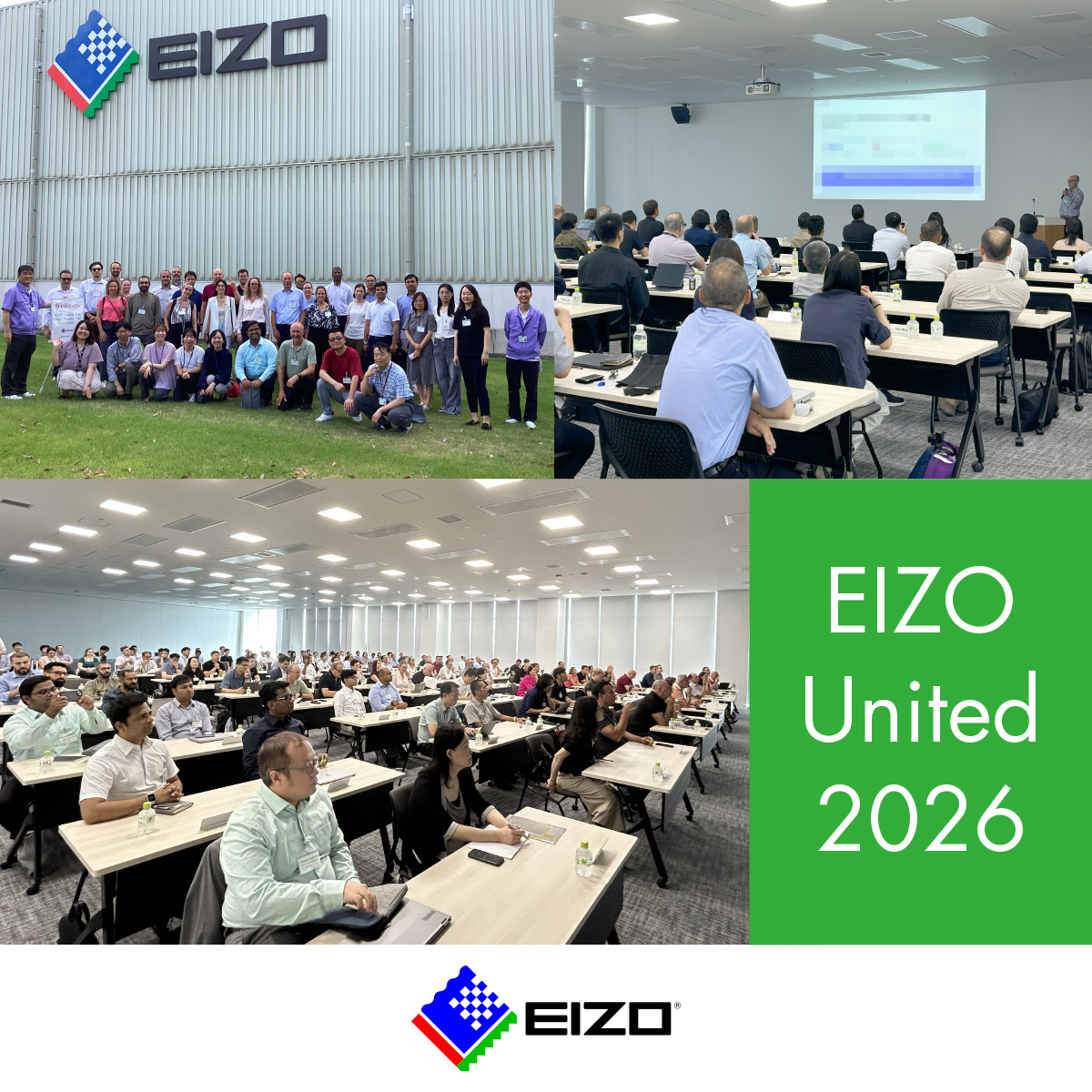 EIZO_Global's tweet photo. This week, we welcomed 77 colleagues from EIZO Group companies and distributors around the world to our headquarters in Japan for EIZO United 2026.

Together, we continue to support customers around the world with expertise, innovation, and a shared commitment to quality. 🤝✨ https://t.co/iMkQ15IyHh