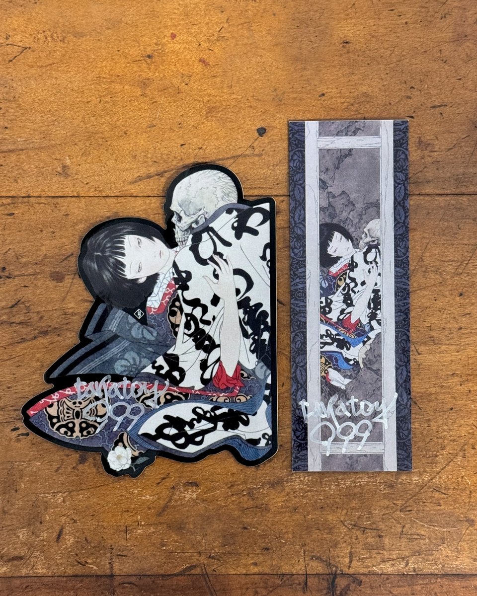 cafeboro2024's tweet photo. 【山本タカト 新ステッカー発売記念！！】
開催期間：7/14-8/16
内容：
・新作ステッカー2種を両方ご購入の上、店内で税抜800円以上ご飲食いただいたお客様は、お会計から100円割引いたします
・新作ステッカーご購入の先着20名様に、サイン入りステッカーをお渡しします。#山本タカト @takatoy999 https://t.co/1PV1LPQJzm