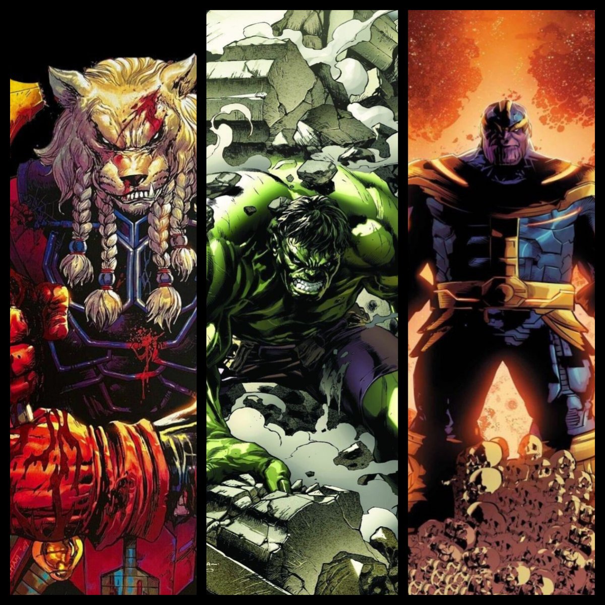 Devascos_arts's tweet photo. Who wins ❓ 
Thanos vs Hulk vs Battle Beast 
Also check out my video on "The Savage Hulk is Back ❗" 👇
https://t.co/jwfysNHXhg

#hulk #battlebeast #thanos #marvel #invincible https://t.co/YQweewjeh3