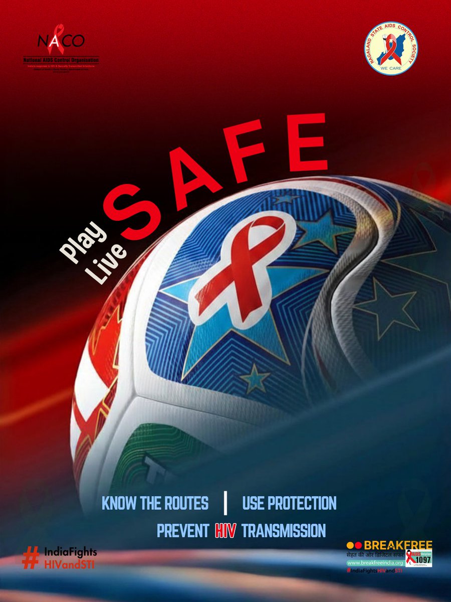 Nagaland_SACS's tweet photo. Play safe. Live safe. โฝ๎
Know how HIV is transmitted. Make safer choices. Use protection and prevent HIV transmission.
#IndiaFightsHIVandSTI #HIVPrevention #KnowTheRoutes #PlaySafe #NSACS
โ๏ธ 1097 | ๐ https://t.co/QYVRaE5tEJ https://t.co/shsm4wWdxb