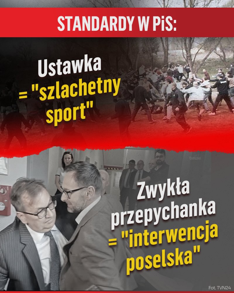 Obywatelska_KO's tweet photo. Krótki słowniczek dla niezorientowanych: w PiS ustawkę nazywają “szlachetnym sportem”, a pospolitą przepychankę “interwencją poselską”. 

Wczoraj “interwencję poselską” uprawiał europoseł Obajtek 👇 https://t.co/i3GcxQMBLo