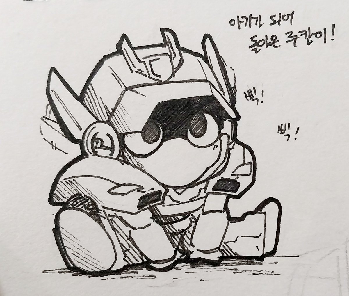 QuQu_www0421's tweet photo. 플노적독백님께 입양받은 블루캅S 미니블록스!!! >:) 집에 있던 와가랑 같이두니 확실히 작아서 귀여웠습니다XD https://t.co/7P7MnNbOz1