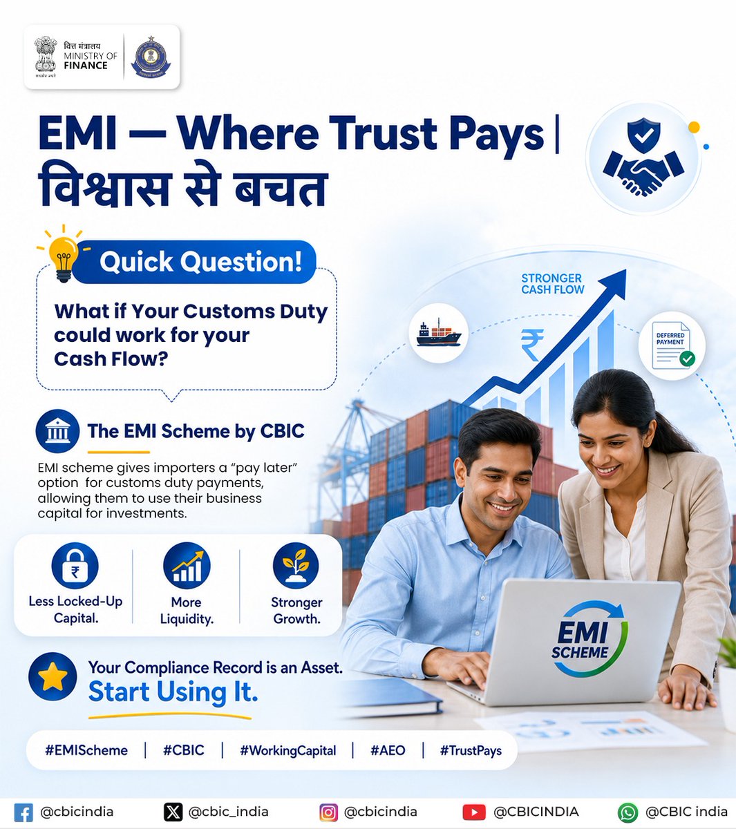 cbic_india's tweet photo. योग्य निर्माताओं के लिए EMI योजना https://t.co/RvwYJ52Qdp