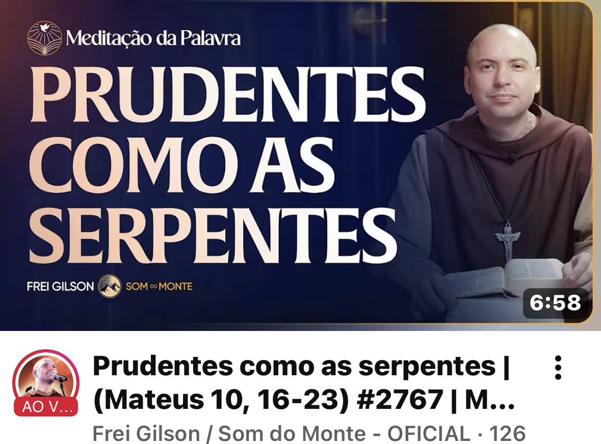 cmtemaster's tweet photo. Prudentes como as serpentes | (Mateus 10, 16-23) #2767 | Meditação da Pa... https://t.co/Q2YCK2bbZV via @YouTube https://t.co/c7wzPMm8a0