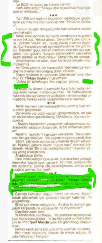 enginbalim's tweet photo. 2) Ahmet Taner Kışlalı’nın Ecevit, Demirel, Baykal ve Çiller’i FETÖ’nün polis akademisi ve  TSK içindeki mürit örgütlenmesi konusunda uyarıp, ağır eleştirdiği 1998’deki köşe yazısını da buraya not düşüyorum… https://t.co/ZRJH2MAAOo
