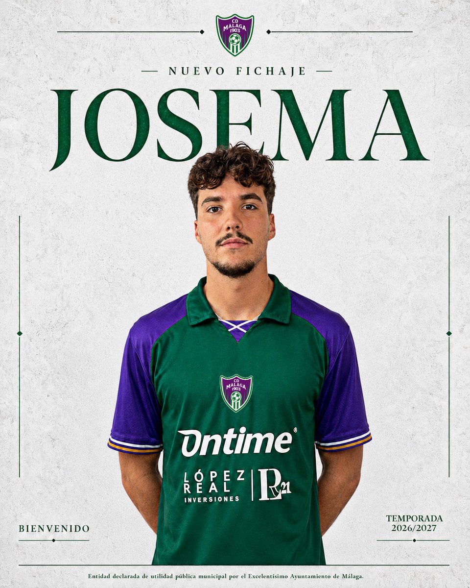 _cdmalaga1903's tweet photo. ¡𝐉𝐨𝐬𝐞𝐦𝐚 𝐬𝐞 𝐬𝐮𝐦𝐚 𝐩𝐚𝐫𝐚 𝐫𝐞𝐟𝐨𝐫𝐳𝐚𝐫 𝐞𝐥 𝐜𝐨𝐬𝐭𝐚𝐝𝐨 𝐝𝐞𝐫𝐞𝐜𝐡𝐨! 💚💜

El lateral derecho llega con recorrido, intensidad y compromiso para aportar energía y equilibrio al equipo.

¡Bienvenido, Josema!

#CDMálaga1903 #NuevoFichaje #Josema2027 #DHSenior https://t.co/X7DsoSIat0