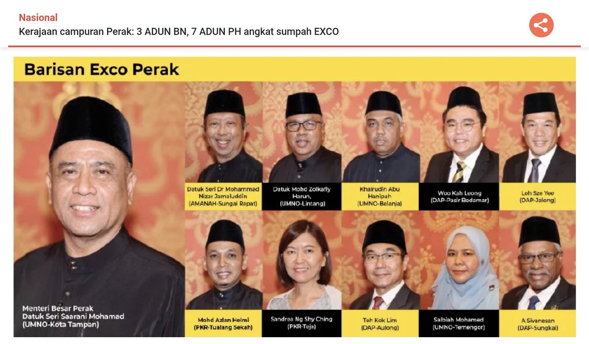 tjerealjoker's tweet photo. Umno jadi MB di Perak.. bersama DAP.
Umno jadi MB di Pahang.. bersama DAP.
Umno jadi MB di Melaka.. bersama DAP.

Tapi kat Johor.. 
Ada seorang MB paling muda di Malaysia dah tunjuk lagak hentam DAP macam macam.

Ayuh Ulangi Sejarah 2018.
Rakyat Johor Tumbangkan BN ✊ https://t.co/xzpUdAprhD