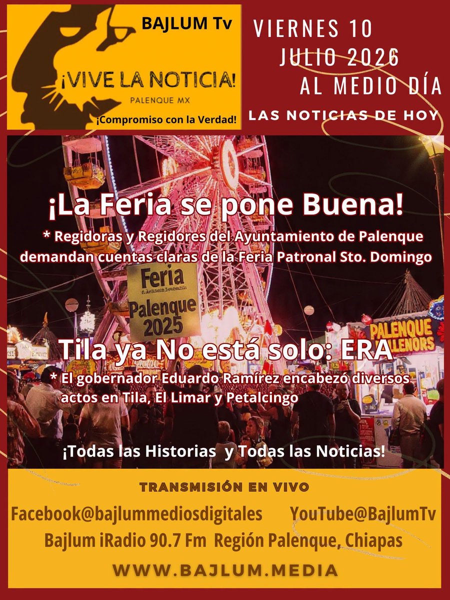 vivelanoticia's tweet photo. EN BAJLUM Tv NOS VEMOS! https://t.co/Aq7ohV2ugk