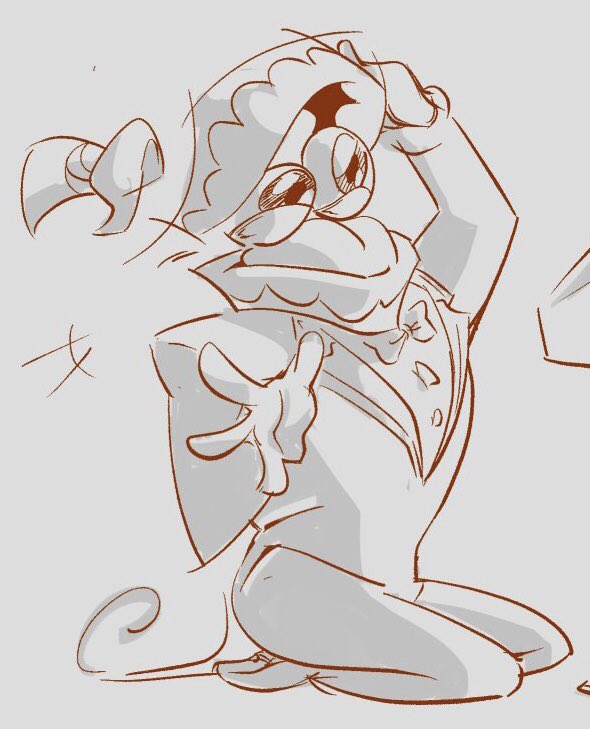 chelsythewesty's tweet photo. Do any other artists when they first drew caine tried to do his teeth as anatomically correct as possible/actually drawing each tooth but now we collectively say fuck it and draw them 2D ish,..
 (つД`)ノ https://t.co/PLsLk9jMf5