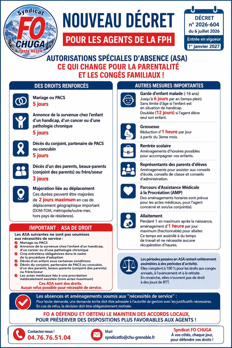 FoChuga's tweet photo. Cher(e)s camarades,
Vous trouverez ci-joint un livret pratique qui pourra vous être très utile pour connaître et faire valoir vos droits en matière d'autorisations d'absence, qu'elles soient de droit ou soumises aux nécessités de service.
Bonne lecture, et un très bel été ! https://t.co/N4Z5egeBnz