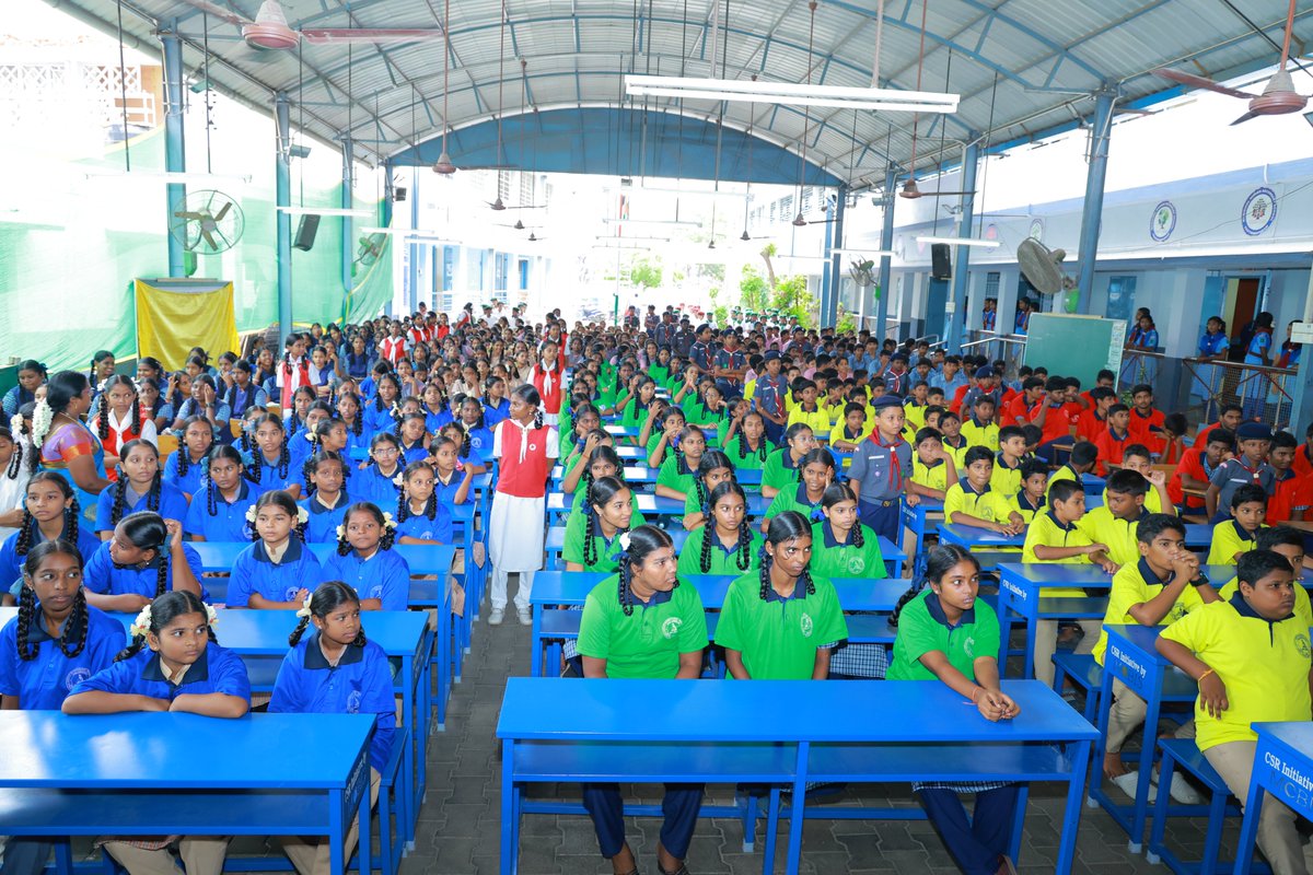 tnschoolsedu's tweet photo. மகிழ் முற்றம் (2026-27) மாணவர் குழுத் தலைவர்கள் &amp; மாணவர் அமைச்சர்கள் பதவியேற்பு விழா அனைத்து அரசுப் பள்ளிகளிலும் மகிழ்வுடனும் ஆர்வத்துடனும் நடைபெற்றது.இடம்: தாம்பரம் மாநகராட்சி மேல்நிலைப்பள்ளி, அஸ்தினாபுரம். நாள்: 10-07-2026 #tnsed #cmotamilnadu #tndipr #tnschools #cmvijay https://t.co/mXHyws5yjl