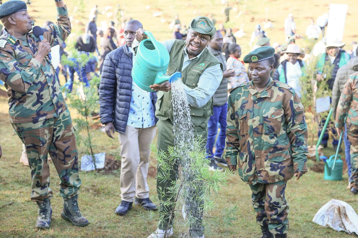 KeRRA_Ke's tweet photo. Earlier today, the Head of Public Service, Felix Kosgei, led a tree-planting exercise during the 10th Edition of the Kaptagat Integrated Conservation Program at Chebior in the Sabor Forest Block, Keiyo South. The exercise forms part of ongoing efforts to restore and conserve the Kaptagat Forest Ecosystem.

The initiative supports the Presidential Directive to plant 15 billion trees by 2032 as a key measure to combat the effects of climate change. It also reinforces the country's commitment to environmental
 conservation and sustainable development.