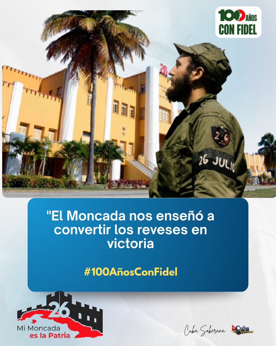 RosaBarly's tweet photo. #MiMoncadaEsLaPatria
#100AñosConFidel https://t.co/I1D1s7iNjb