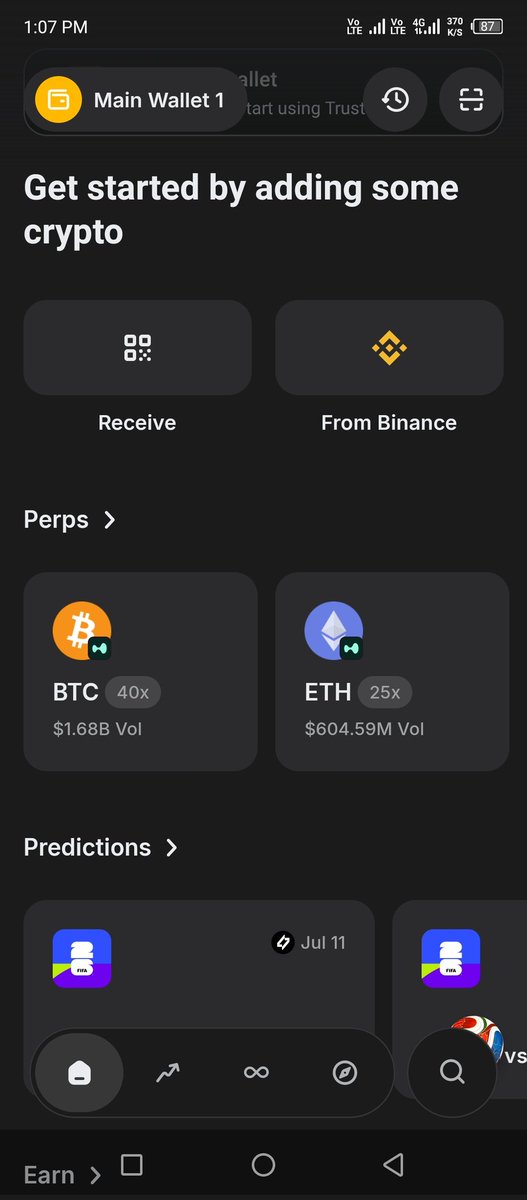 mt8952926's tweet photo. Ngl, Trust Wallet's new UI is such a glow-up 🔥 Everything feels so much cleaner and smoother now, navigating around is way easier than before 👌
@TrustWallet https://t.co/ScWgkAzNoc
