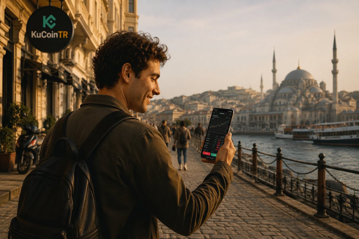 KuCoinTurkey's tweet photo. Nerede olursanız olun, güvenle işlem yapın. 
KuCoin TR uygulaması her zaman yanınızda 📲 https://t.co/JTcern7Rz3