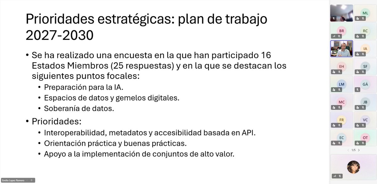 IDEESpain's tweet photo. 📢 Comienza la reunión del #GTIDEE
Emilio López, presidente del grupo de trabajo y del #CODIGE está informando de las últimas novedades de #INSPIRE
Sigue la sesión online a través del siguiente enlace
👉
https://t.co/pa4Uq5jHn4
#IGNSpain #IDEE https://t.co/J0sw4Cu3tJ