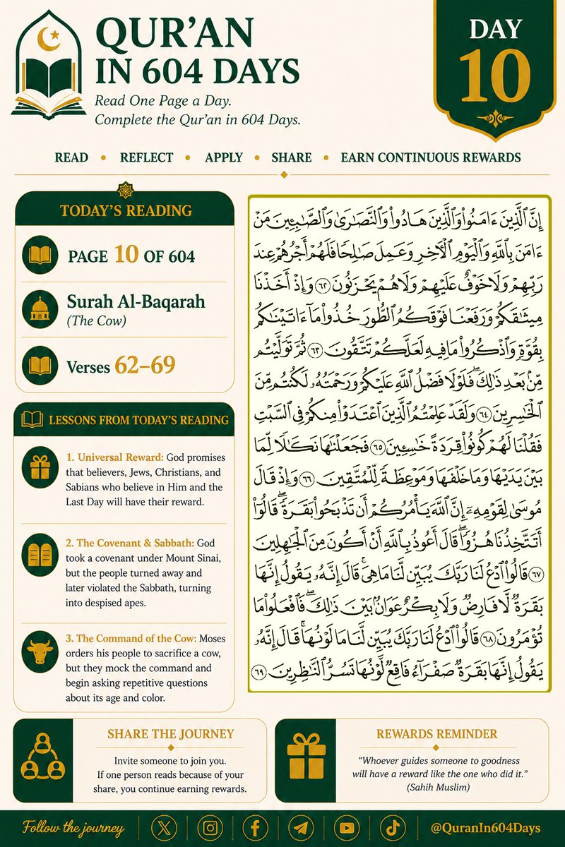 QuranIn604Days's tweet photo. DAY 10/604

READ AND SHARE, EARN CONTINOUS REWARDS! https://t.co/QZdtuenJQJ