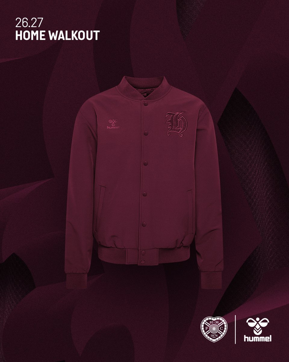 JamTarts's tweet photo. 𝗔𝘃𝗮𝗶𝗹𝗮𝗯𝗹𝗲 𝗻𝗼𝘄 ❤️‍🔥 26/27 Home and Third Walkout Jackets

The varsity-style jackets celebrate the olde English style Hearts crest, with a prominent ‘h’ from that popular badge on the chest.

A modern look, rooted in Hearts history | Shop instore and online.