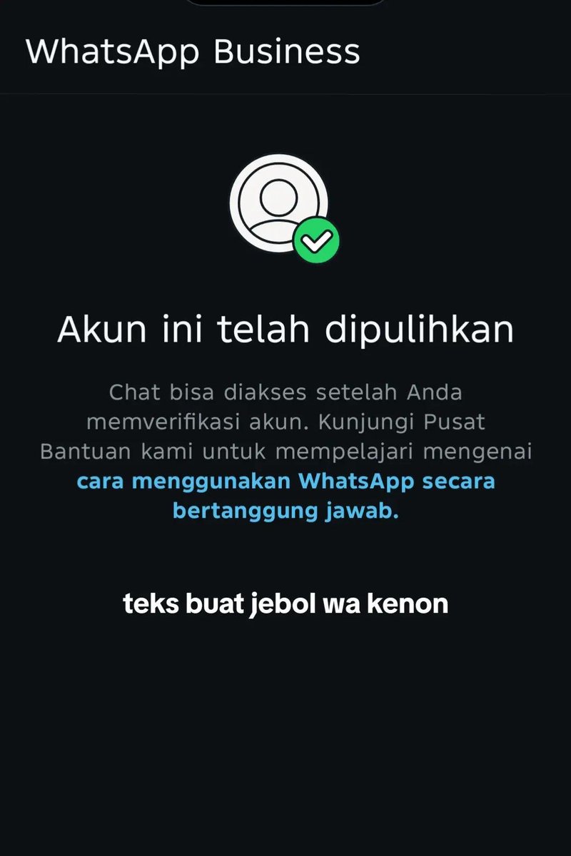 jasalucyy's tweet photo. ‼️ text untuk jebol wa kenon ‼️

Halo Tim WhatsApp, Saya ingin mengajukan permohonan peninjauan untuk nomor WhatsApp saya yang saat ini tidak dapat digunakan. https://t.co/2LMV2BA9Ug