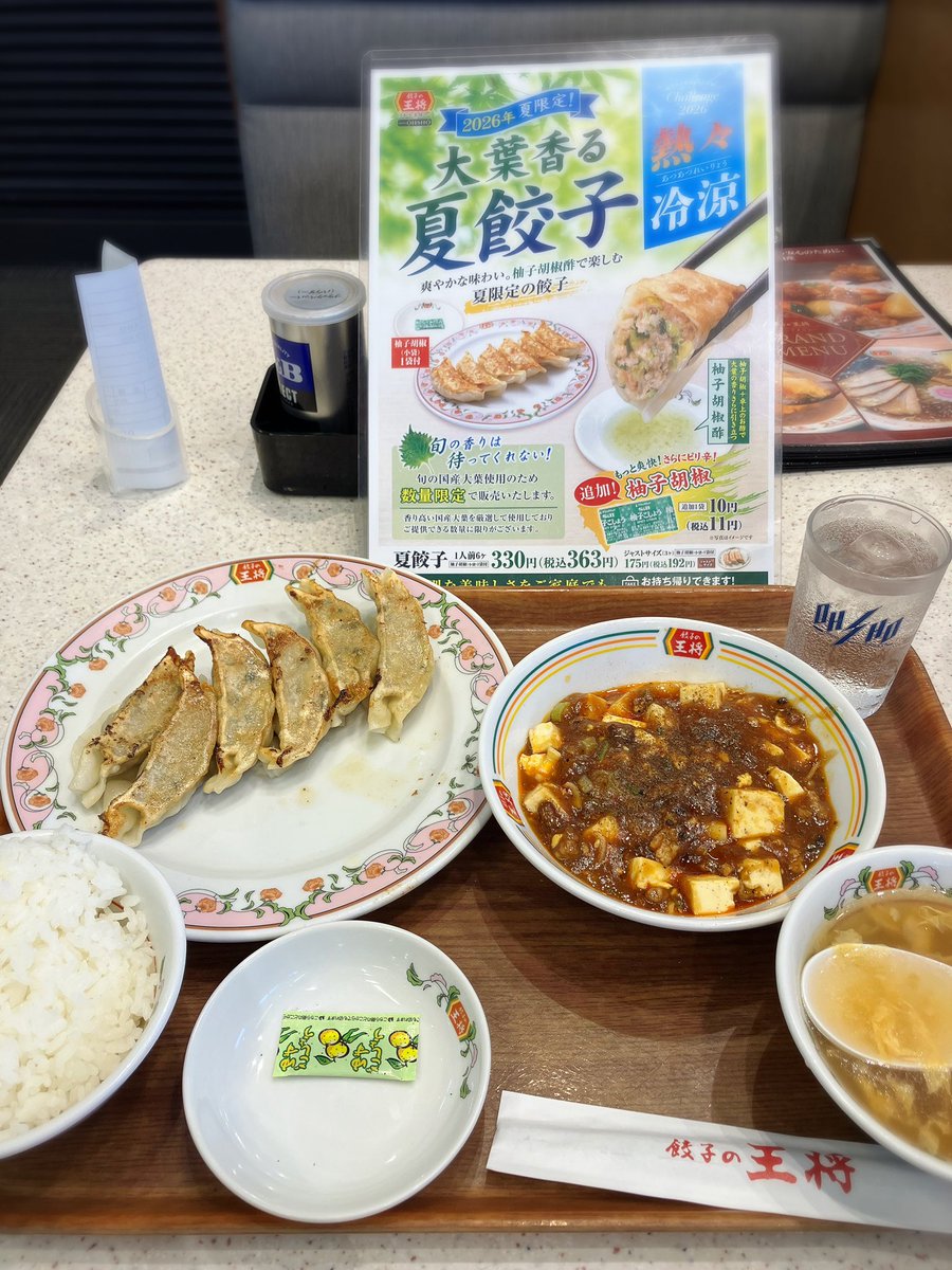 283_ksw's tweet photo. 全部スカロケのせいだ！
思わず寄ってしまった🚗

夏餃子🥟美味しかった〜
大葉がとっても良い仕事してる😋
数量限定なのでお早めに♪

そんなこんなでしっかり会社に貢献してるリスナー社員✨
#スカロケ　#餃子の王将 https://t.co/leGKhFIaCt