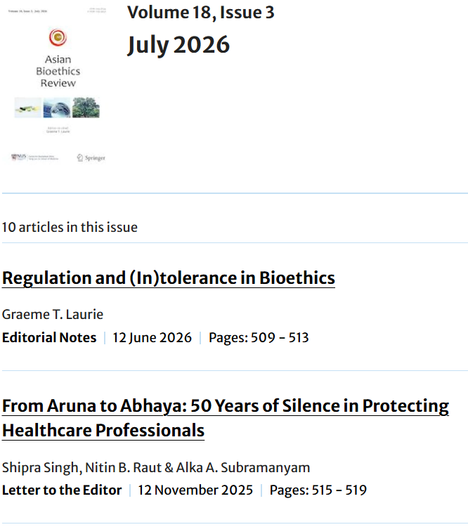 SpringerEthics's tweet photo. Asian Bioethics Review
https://t.co/XxWcHF3IY6 https://t.co/jxeZol4ur8